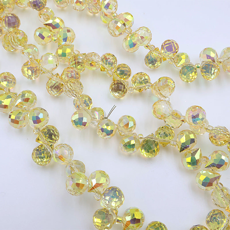 Premium 8MM Teardrop Faceted Beads - Yellow Family