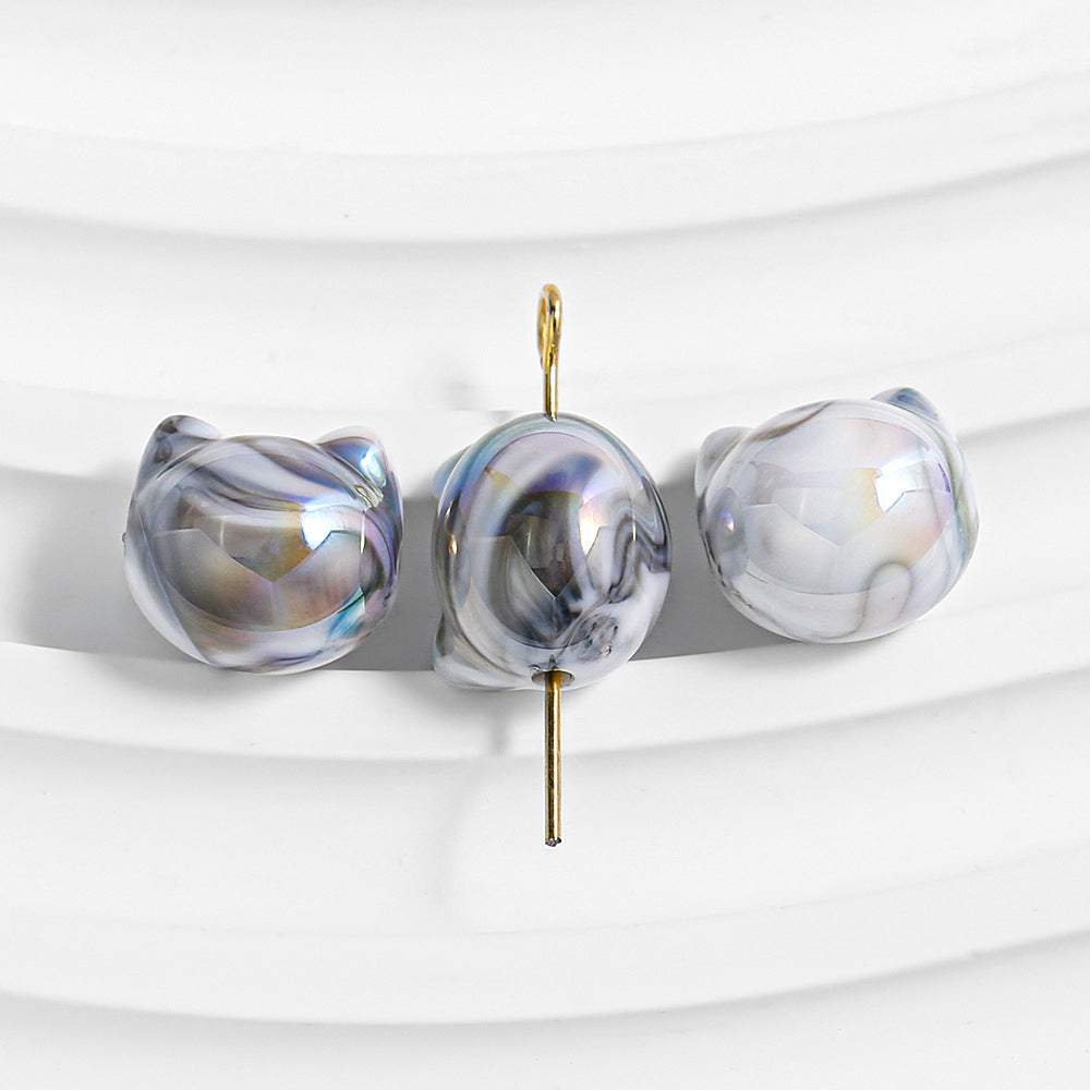 Cat Head Beads - Mabe Mist Fantasia Series