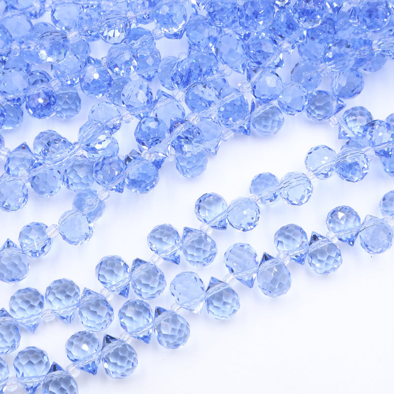 Premium 8MM Teardrop Faceted Beads - Blue Family