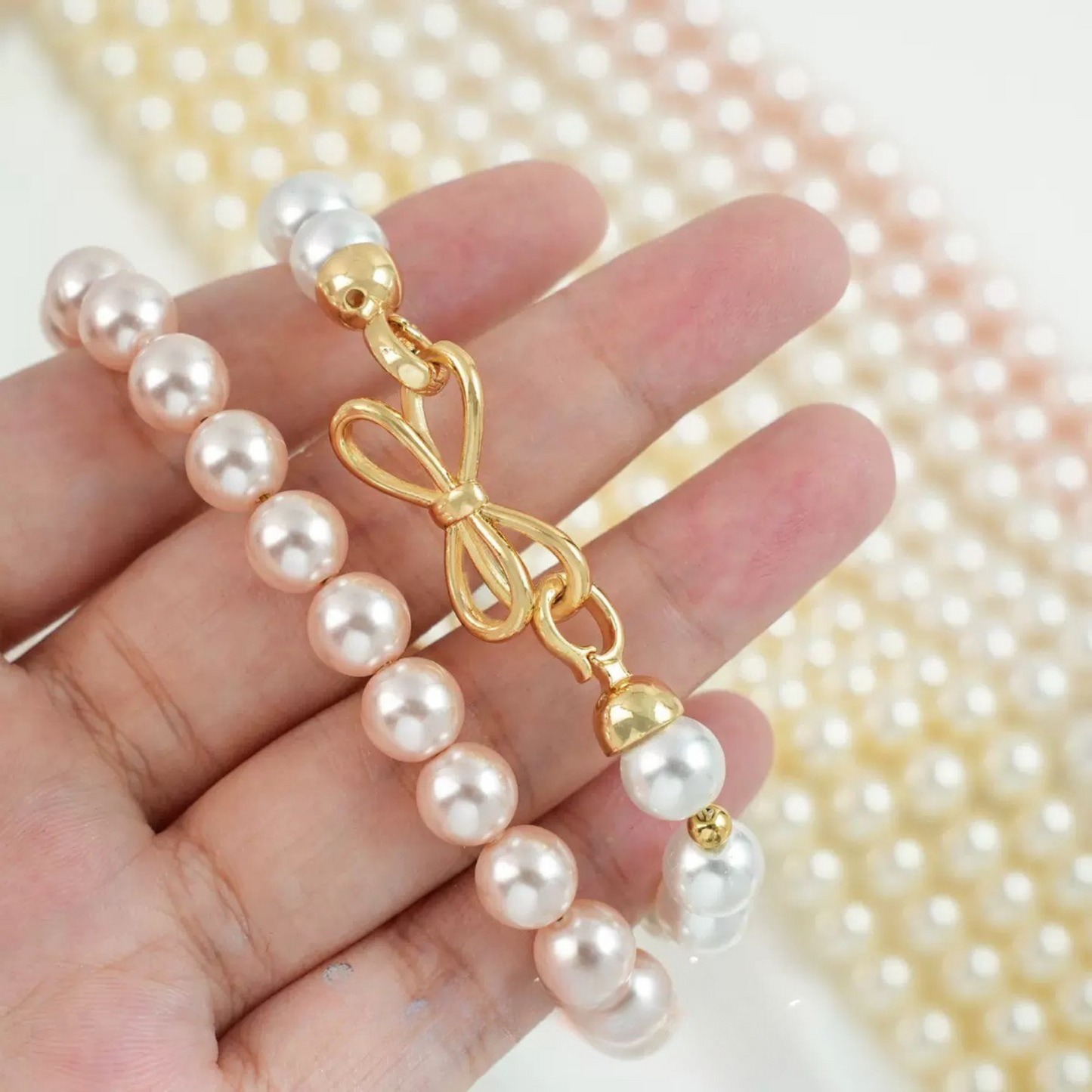 【P04】50 PCS 8mm Pearls High-Luster Imitation Swarovski Pearl Beads – Thick Coating, Straight Hole,