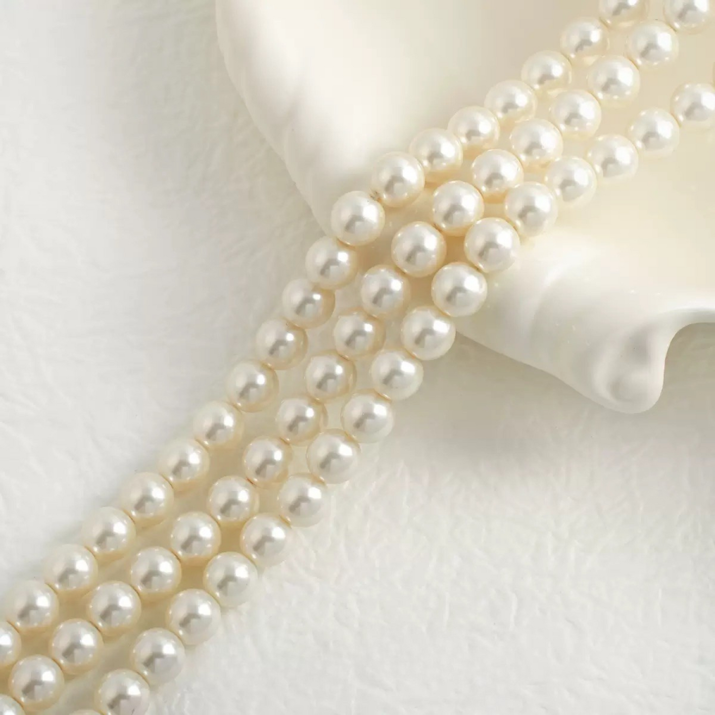 【P04】50 PCS 8mm Pearls High-Luster Imitation Swarovski Pearl Beads – Thick Coating, Straight Hole,