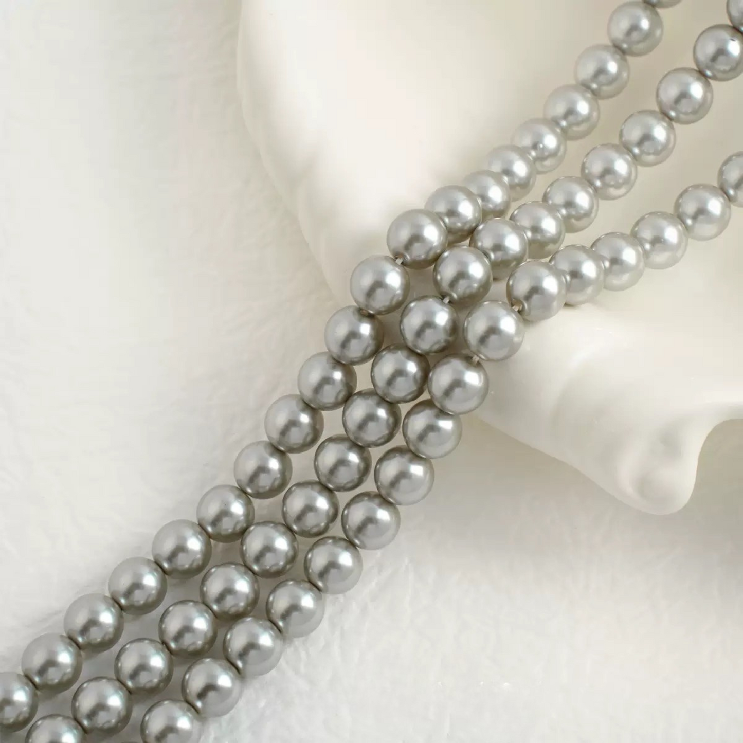 【P04】50 PCS 8mm Pearls High-Luster Imitation Swarovski Pearl Beads – Thick Coating, Straight Hole,