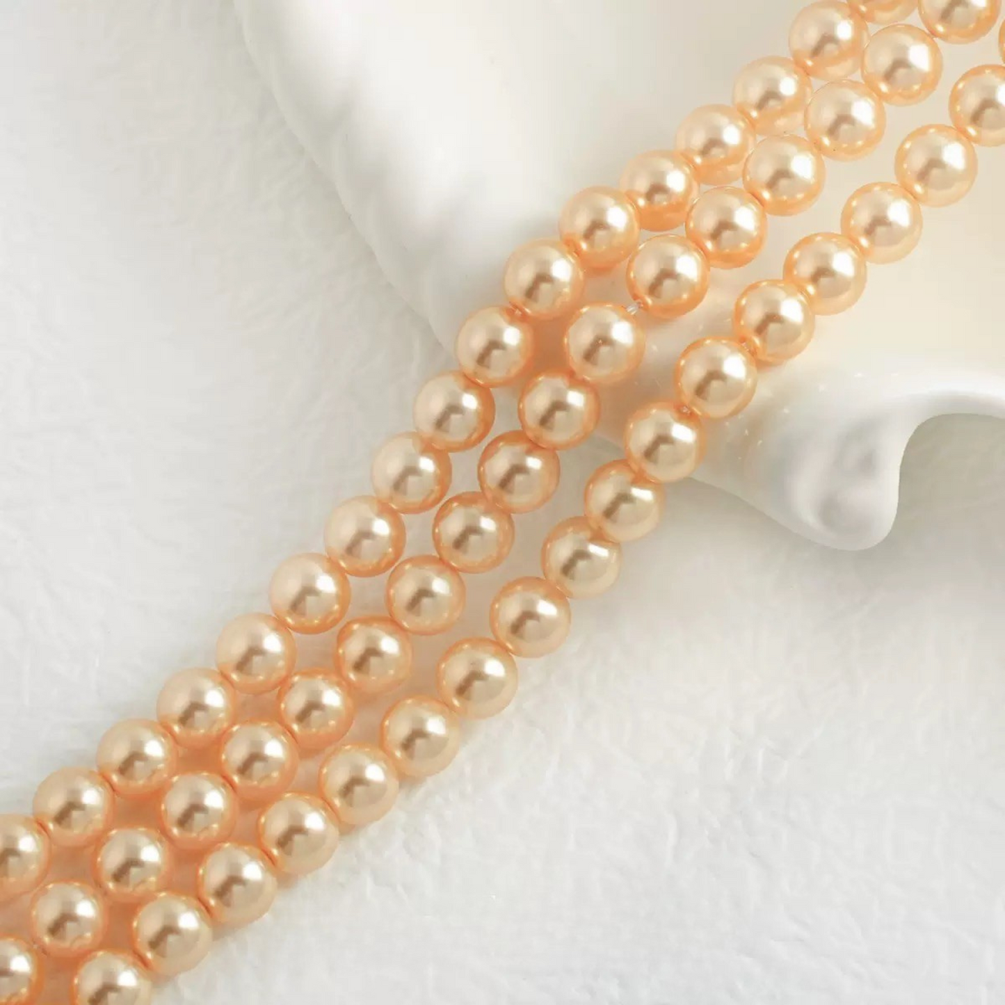 【P04】50 PCS 8mm Pearls High-Luster Imitation Swarovski Pearl Beads – Thick Coating, Straight Hole,