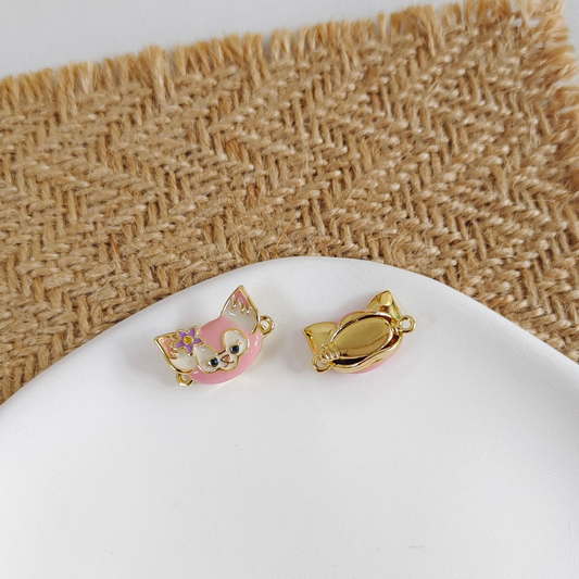 【B13】1PCS Ling Na Belle Charm Clasp – Electroplated Alloy Clasp for DIY Bracelets & Necklaces