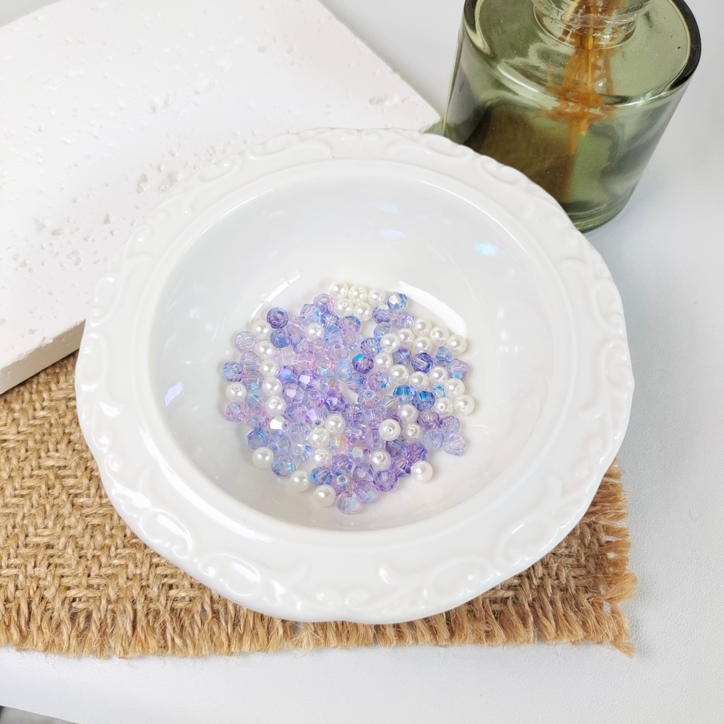 No.34 DIY Bracelet Kit – Aurora Purple | Dreamy Crystal Beads & Pearls with Full Tutorial