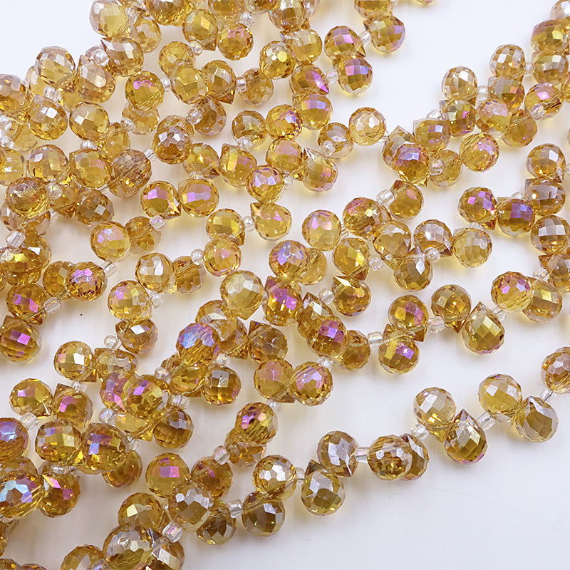 Premium 8MM Teardrop Faceted Beads - Yellow Family