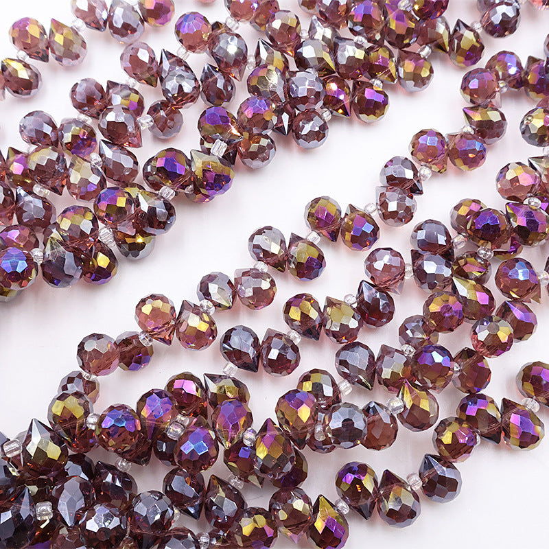 Premium 8MM Teardrop Faceted Beads - Purple Family