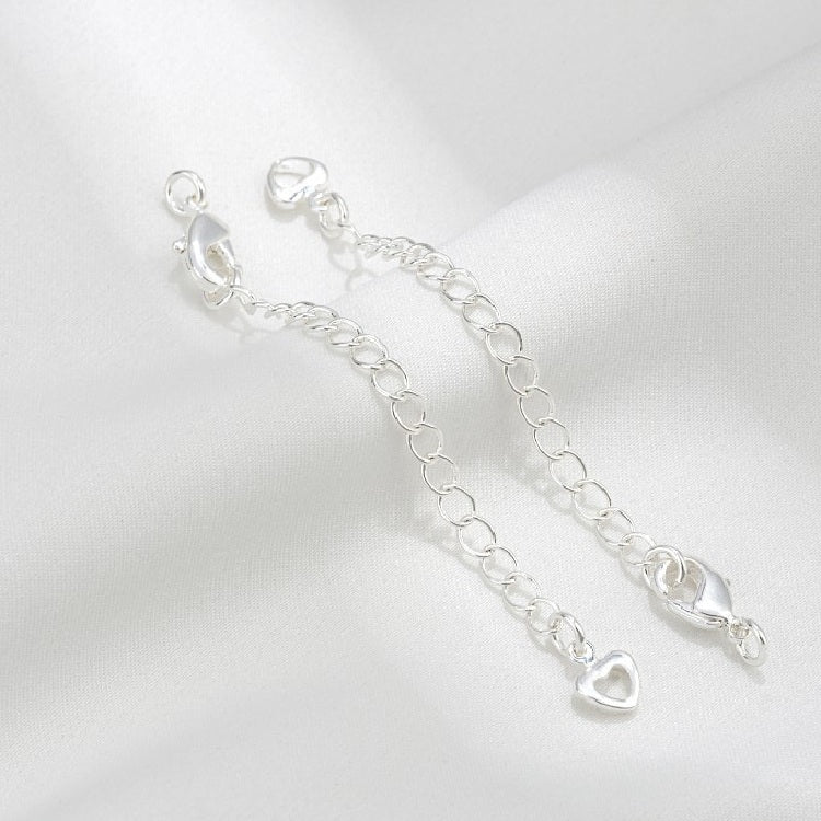 SIlver Filled Lobster Clasp with Extended Chain