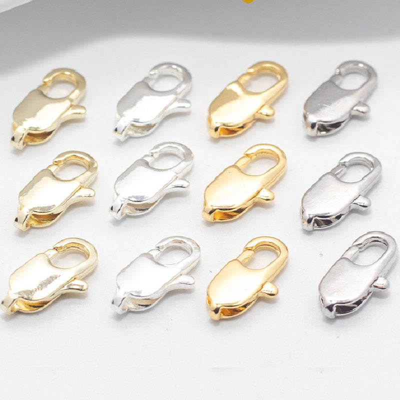 10pcs Plated Brass Lobster Clasps