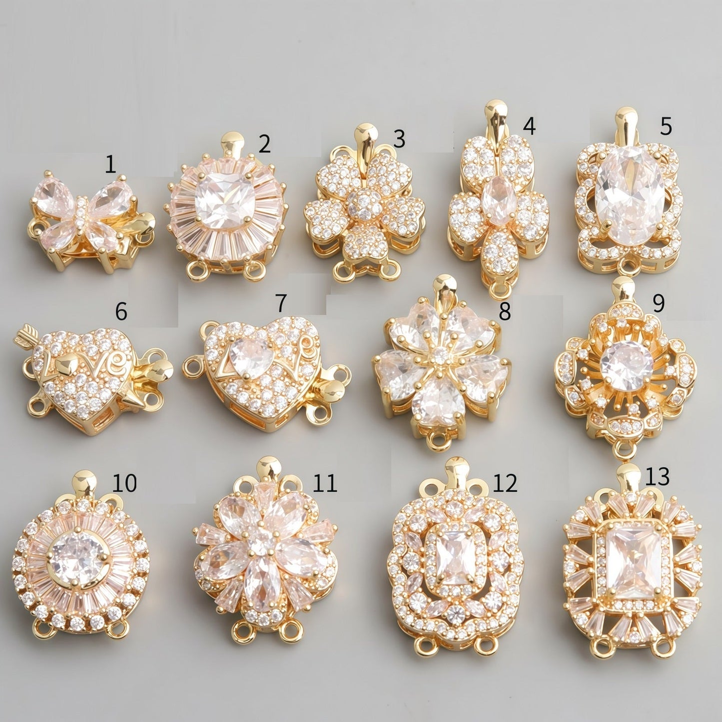 CZ Clasp Set for Single & Double Strand