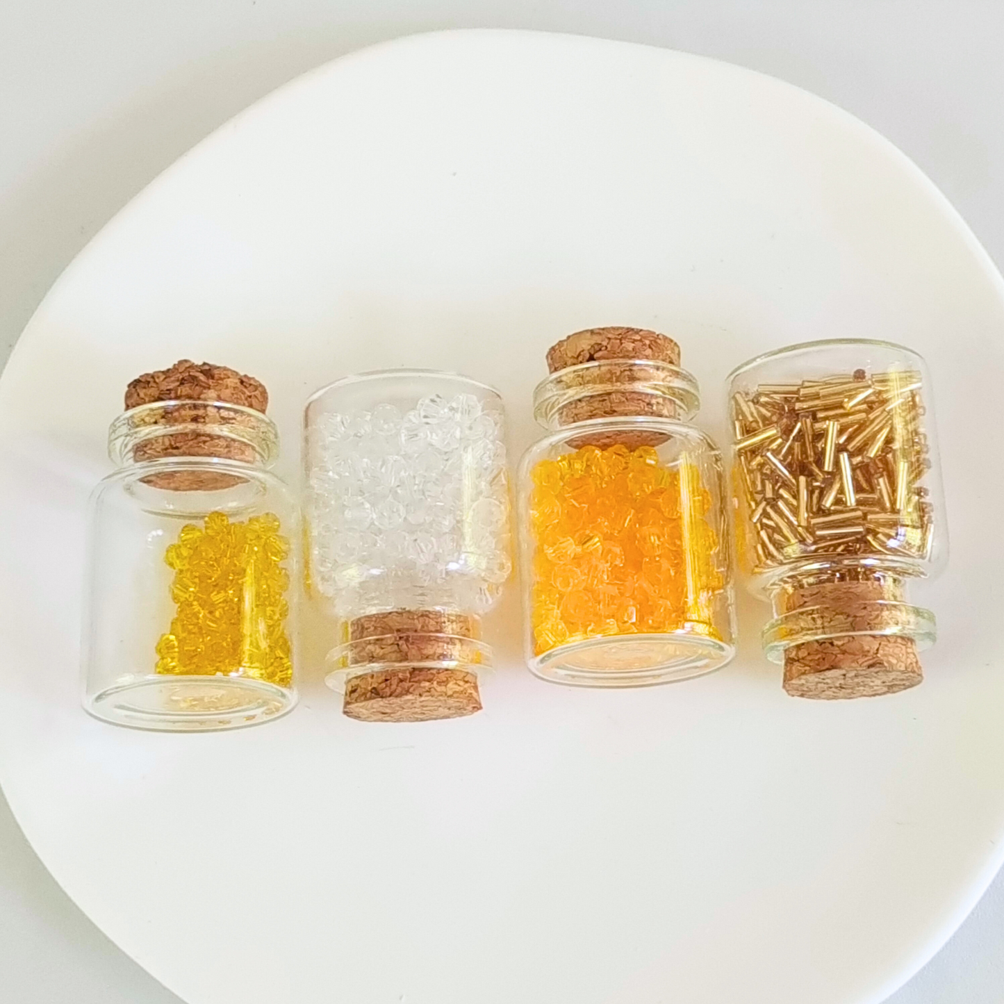 No.22 DIY Rock Sugar-Inspired Beaded Bracelet – 4mm Crystal Diamond Beads, 6mm Gold Tube Beads, Gold Seed Beads & Findings | CraftKit Beginner-Friendly Gift for Her