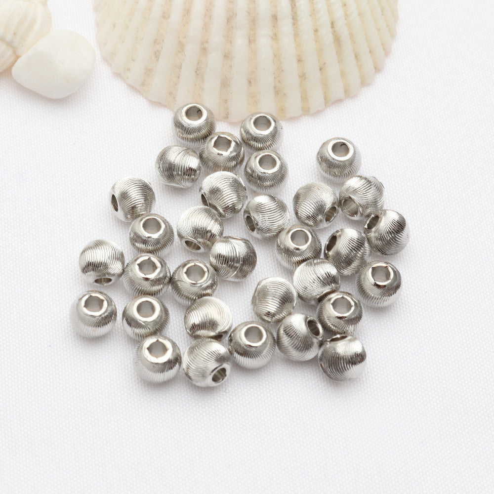 Round Textured Spacer Beads
