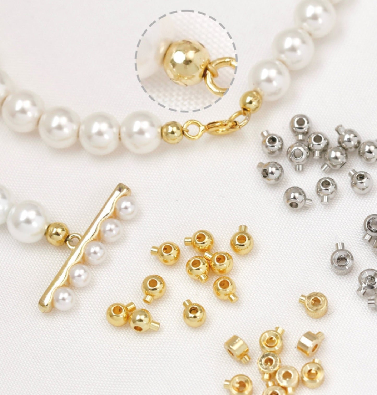 50pcs 3.5mm Stopper Round Position Beads