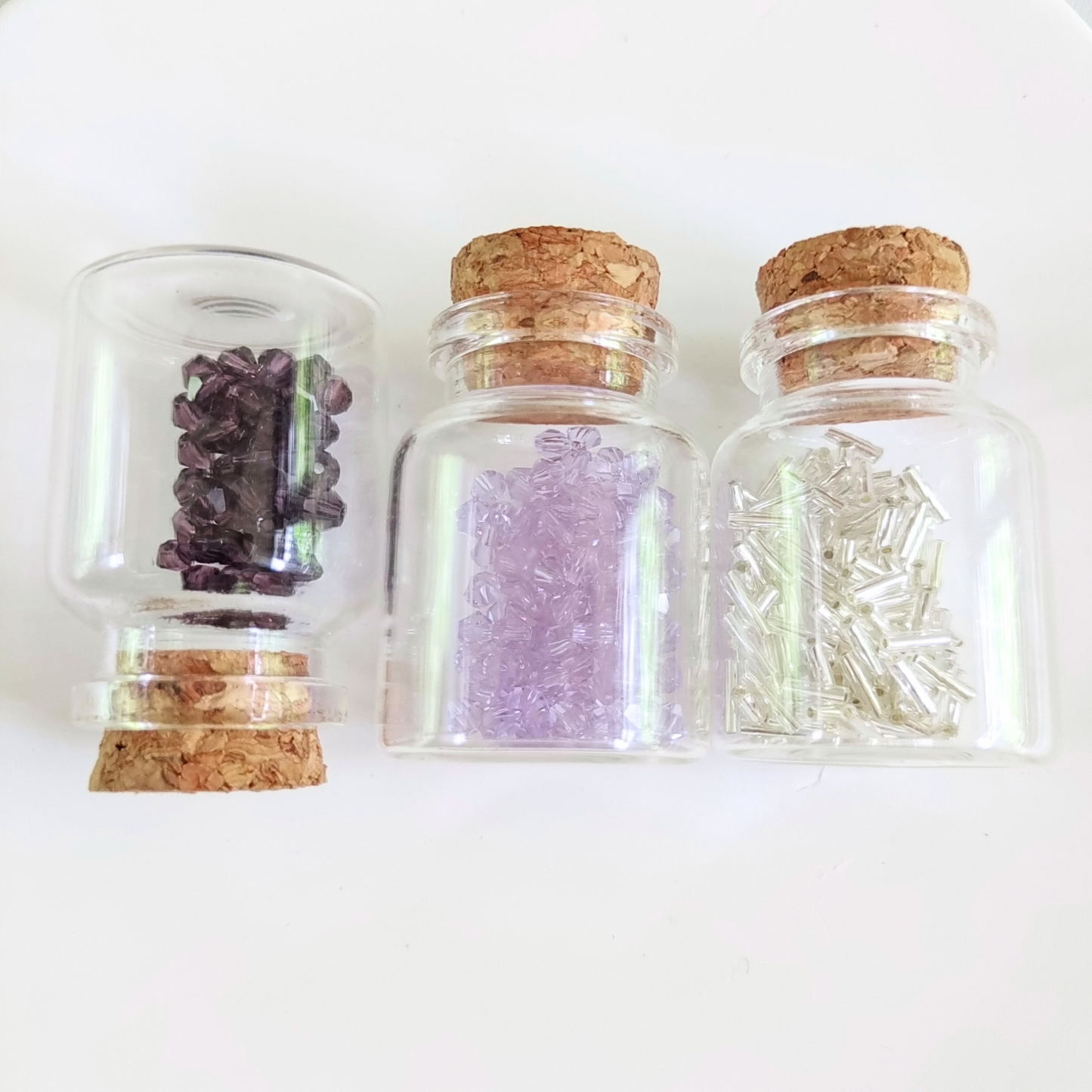 No.33 DIY Beaded Bracelet Kit – Multicolor Diamond Beads, 6mm Silver-Plated Tube Beads, Seed Beads & Magnetic Clasp | Beginner-Friendly Jewelry Craft