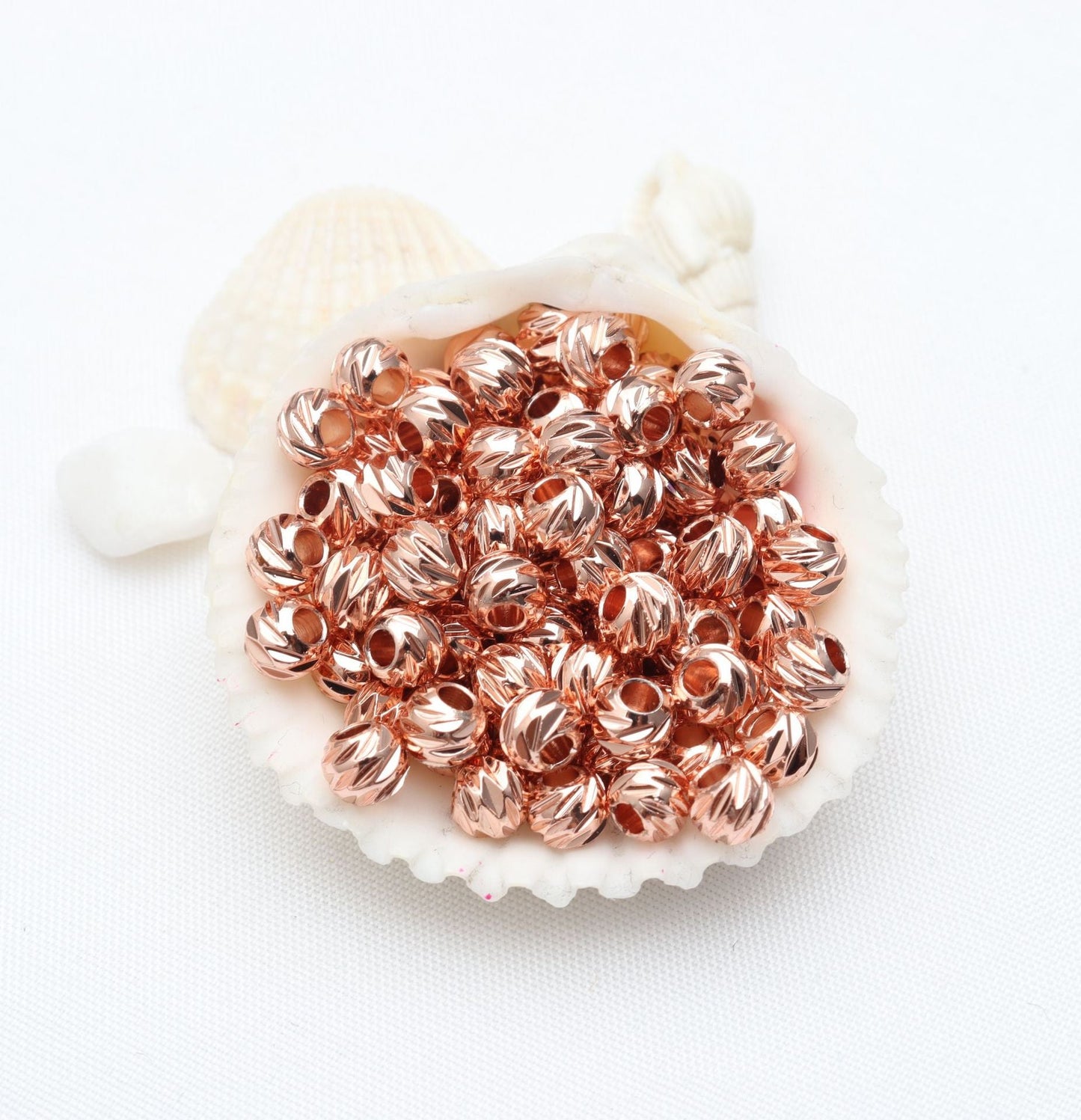 Round Textured Spacer Beads