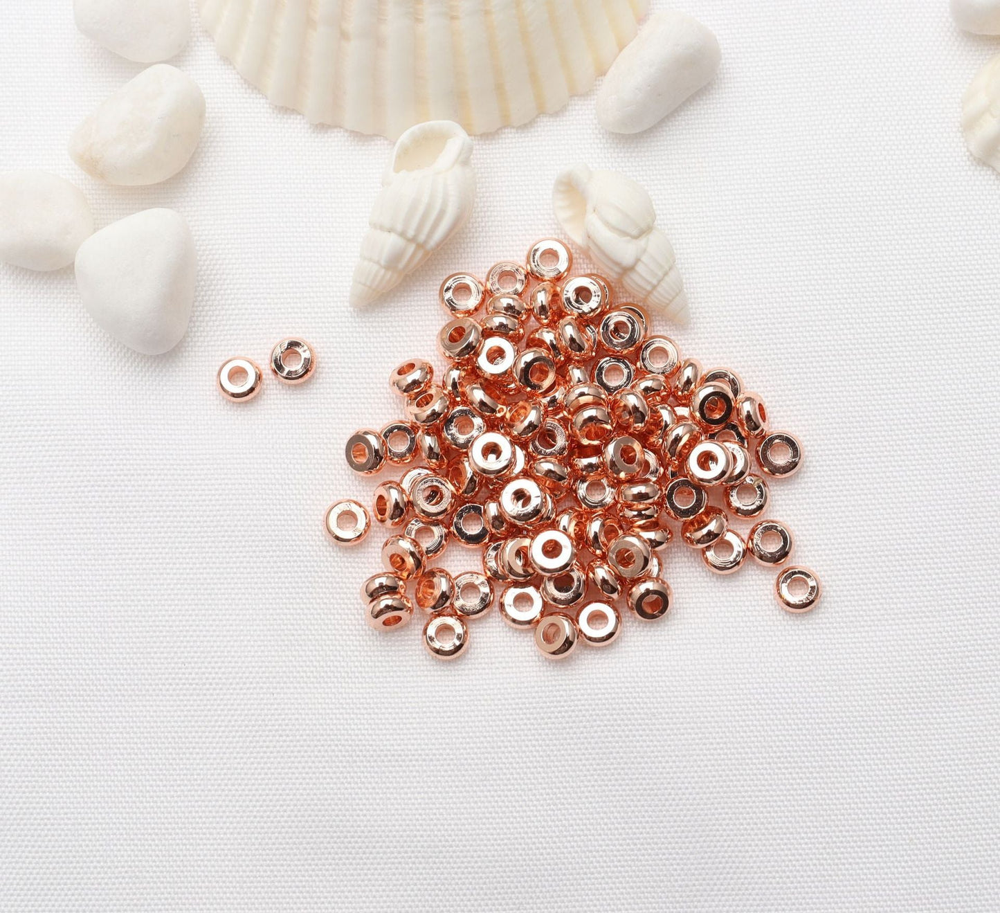 Wheel Shape Smooth Spacer Beads