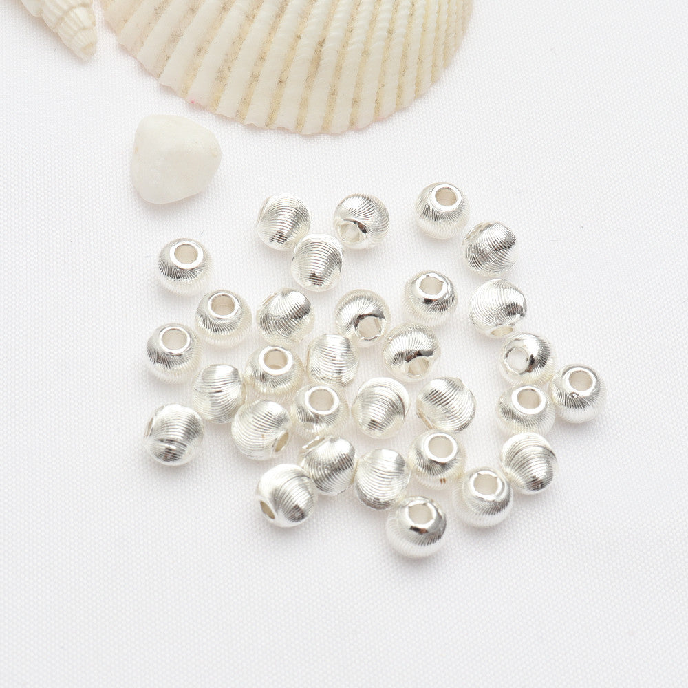 Round Textured Spacer Beads