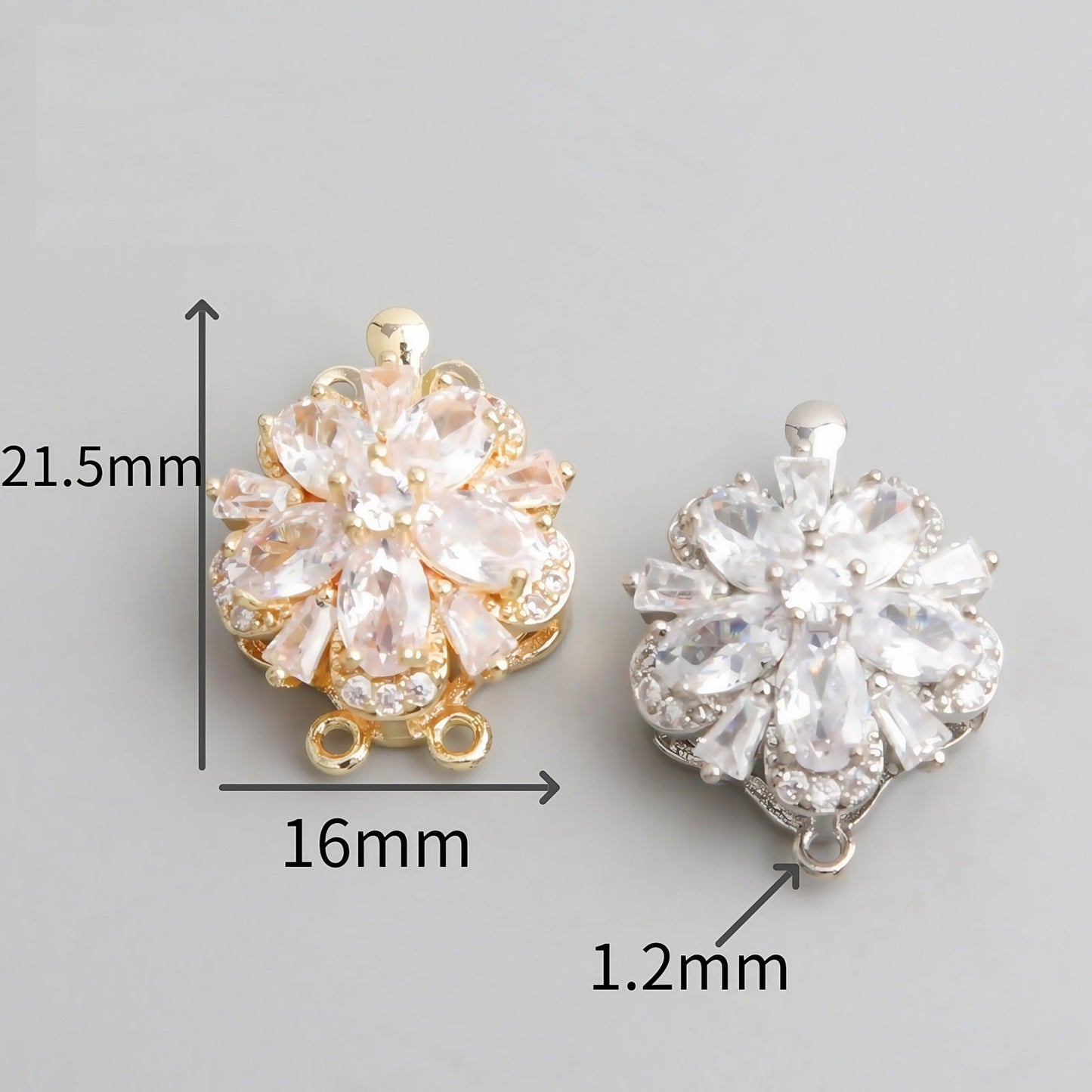 CZ Clasp Set for Single & Double Strand