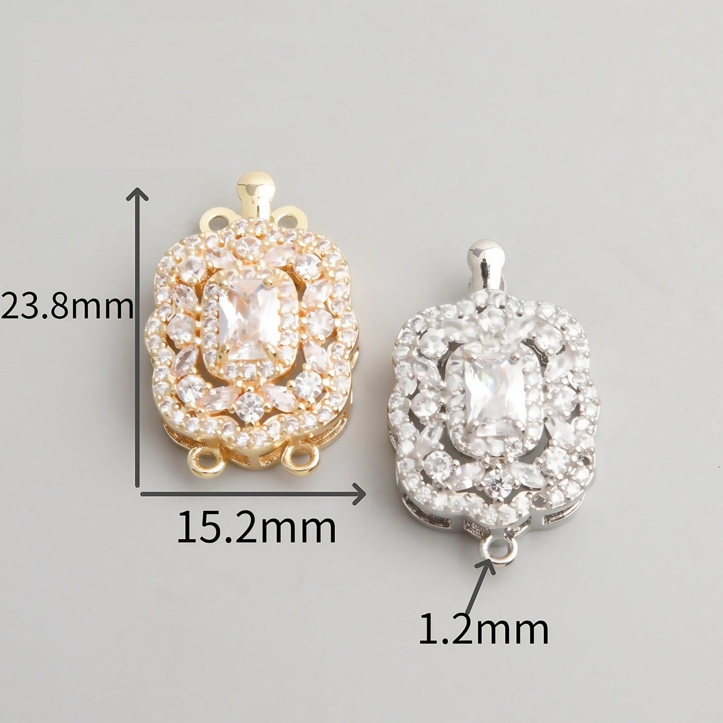 CZ Clasp Set for Single & Double Strand