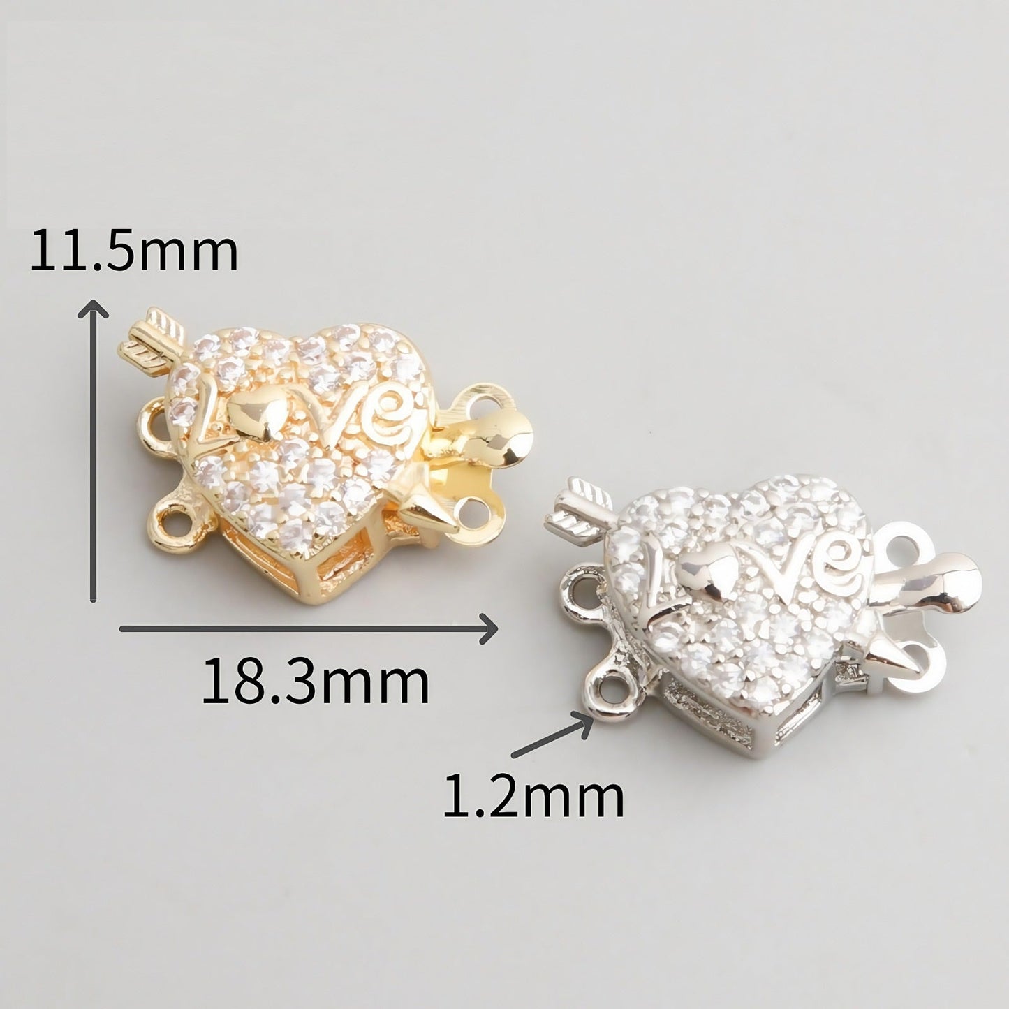 CZ Clasp Set for Single & Double Strand