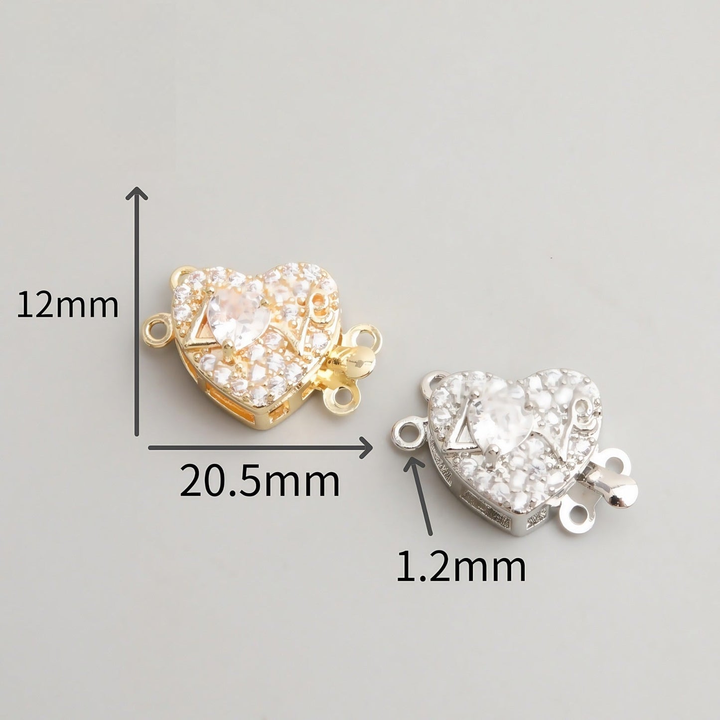 CZ Clasp Set for Single & Double Strand