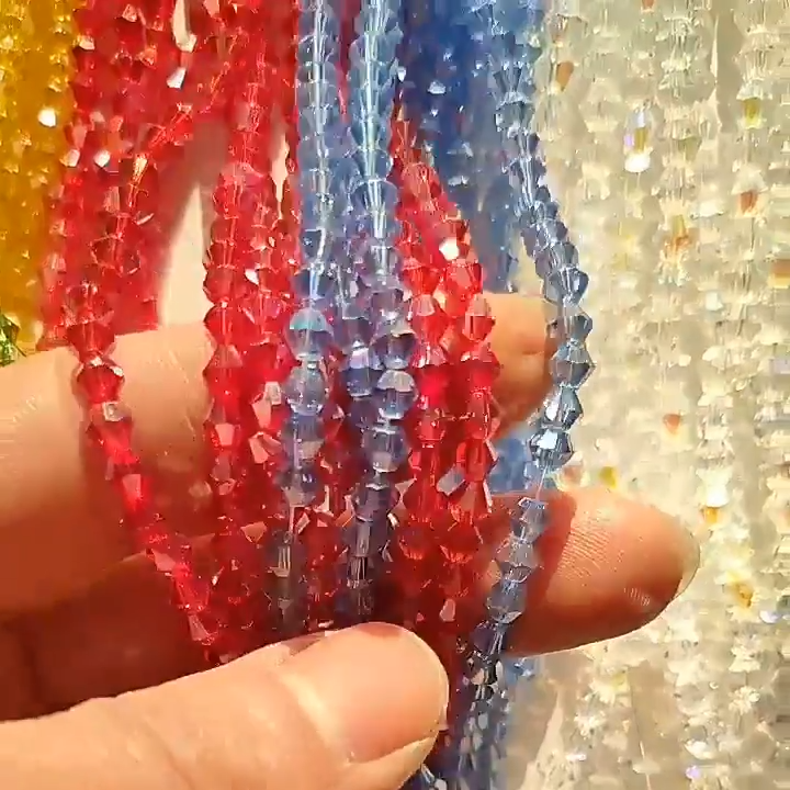 10 Strands 5/6/8mm Bicone Crystal Beads