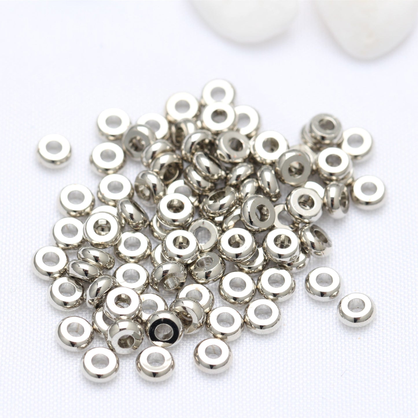 Wheel Shape Smooth Spacer Beads